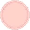 Pale Pink Round Plates, 7" (20-Pack) - Elegant & Sturdy Paper Plates, Perfect for Parties & Celebrations