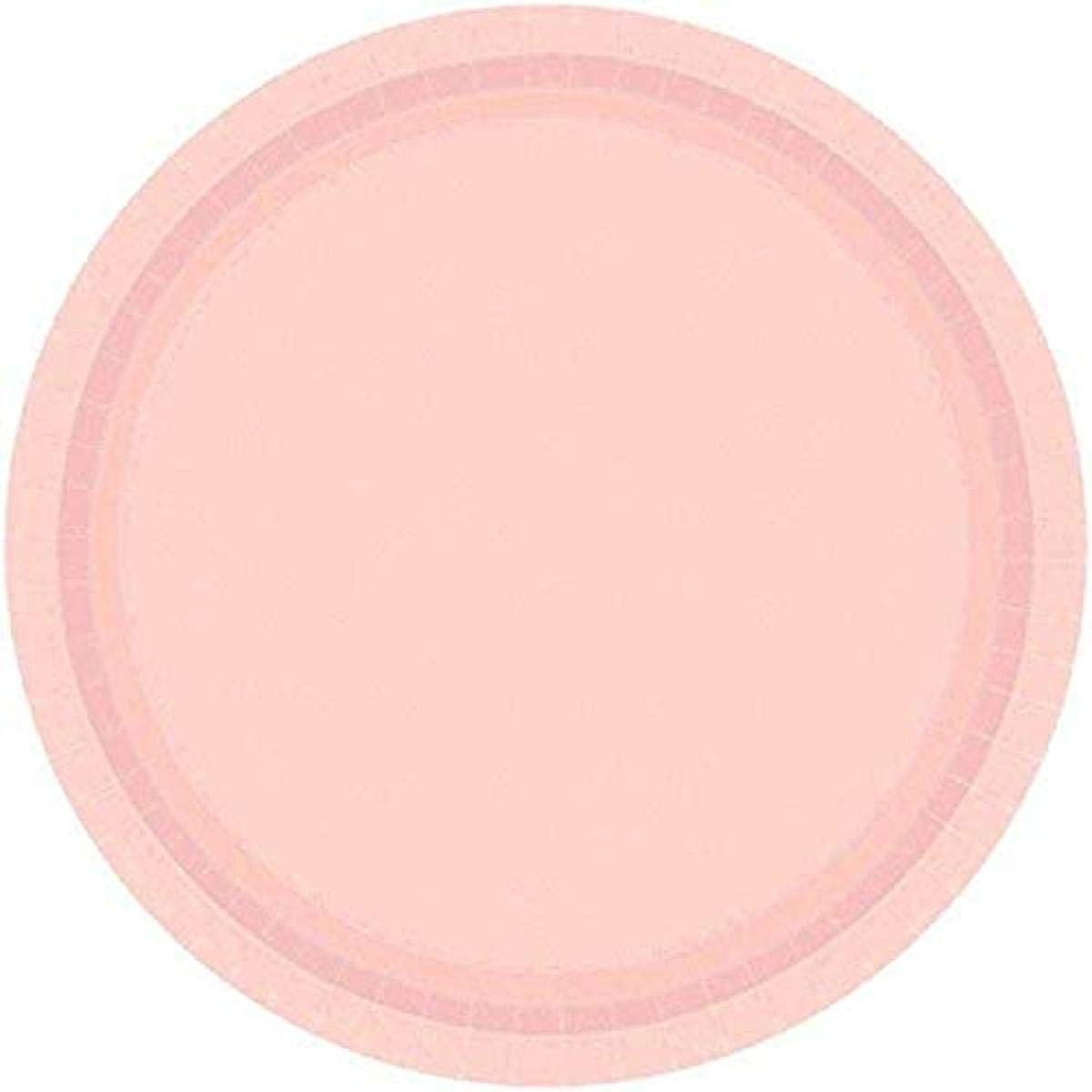 Pale Pink Round Plates, 7" (20-Pack) - Elegant & Sturdy Paper Plates, Perfect for Parties & Celebrations