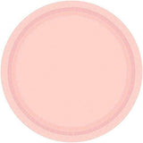 Pale Pink Round Plates, 7" (20-Pack) - Elegant & Sturdy Paper Plates, Perfect for Parties & Celebrations