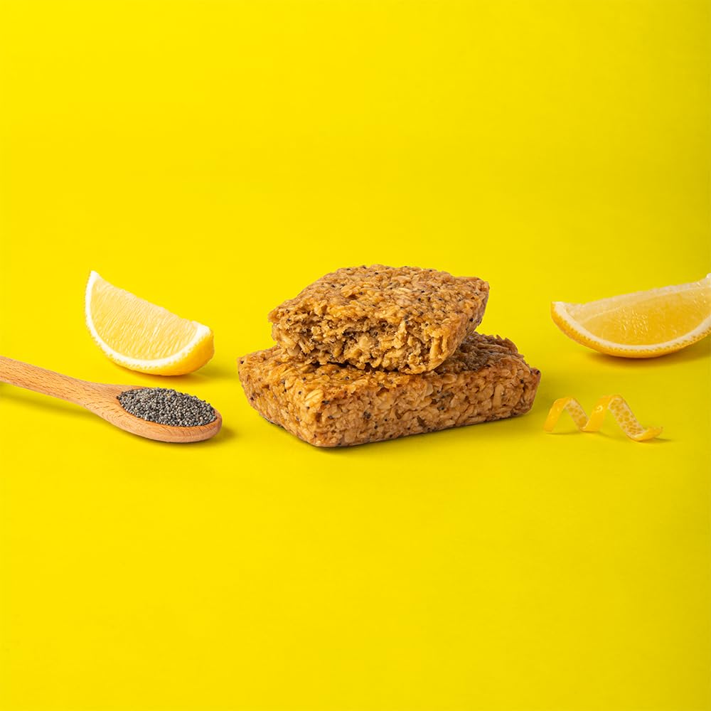 Bobo's Lemon Poppyseed Oat Bars, Simple Ingredients, Whole Grain Oats, Plant Based, Gluten Free Breakfast Bars, Non-GMO, Healthy Snacks for Adults