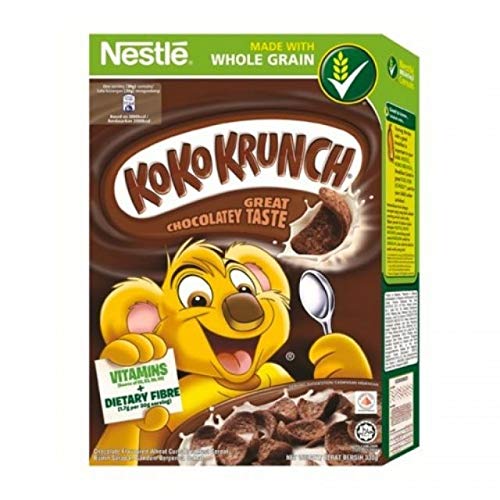 1 Box Nestle Koko Krunch Chocolate Wheat Curls Breakfast Cereal - 300g per Box - Malaysia Version 300g