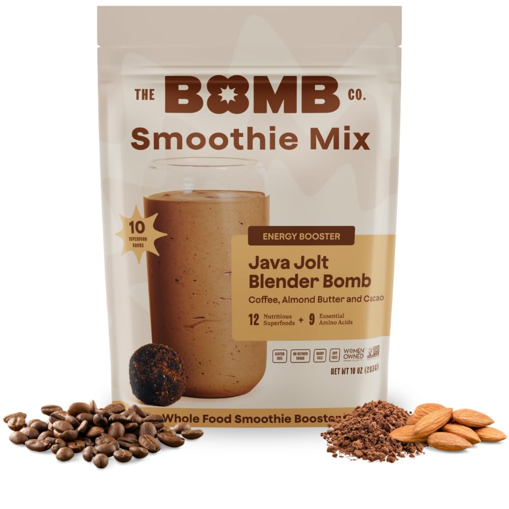 The Bomb Co. Blender Bomb, Java Jolt, Superfood Smoothie Mix With Coffee & Amino Acids for Energy Support, High Fiber 10 Servings