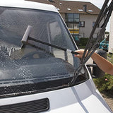 Unger - 965250 Professional Auto Squeegee with Mesh Scrubber, 8" Handle Included