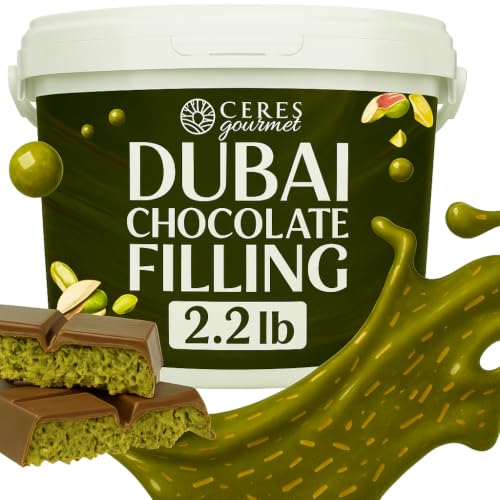 Dubai Chocolate Bar Filling 2.2 lb Bulk Pistachio Cream with Crispy Kataifi