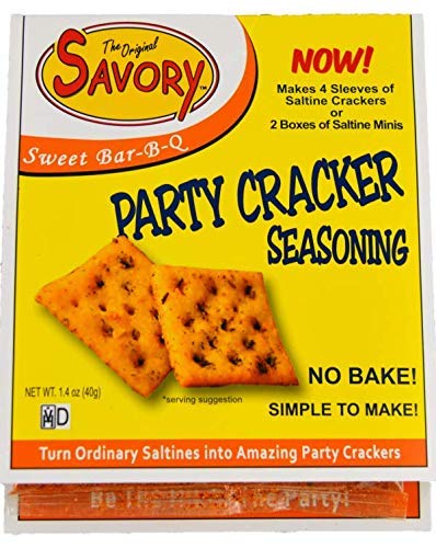 Savory Saltine Seasoning 2-Pack - 1 ORIGINAL, 1 BAR-B-Q plus 2 Large Double Sealed Zip Top Bags
