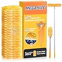 6 ft Heavy Duty Extendable Duster Handle with 50 Refills for Swiffer Duster, 360° Multi-Surface Dusters with 4X Cleaning Power for Home, Ceiling Fans