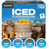 The Original Donut Shop® K-Cup Iced Duos Cookies and Caramel Coffee - Compatible with Keurig Brewer - Medium - 24 / Box