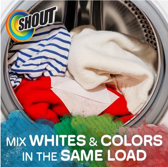 Shout Color Catcher Sheets for Laundry, Allow Mixed Washes, Prevents Color Runs and Maintains Original Clothing, 72 Count - Pack of 4 (288 Total