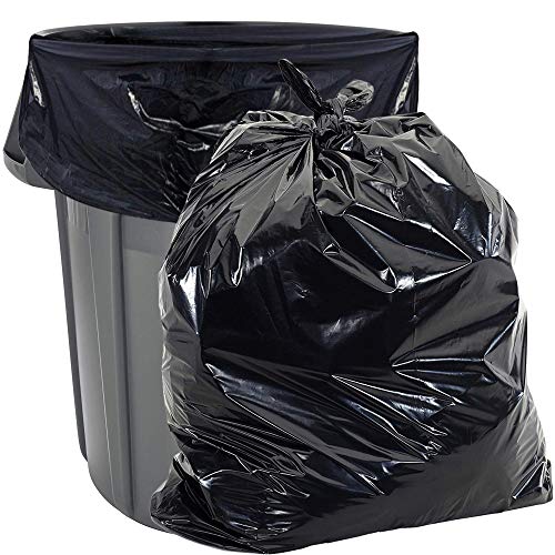 Aluf Plastics Heavy Duty 55 Gallon Trash Bags - (Value 50 Pack) - 1.5 MIL equivalent Industrial Strength Plastic 35" x 55" for 50-55 Gal Cans -Fits