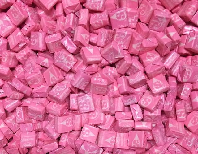 Star Bursts All Pink Strawberry Chewy Candy, 1 LB (Approx. 90 Pieces) Bulk Bag - Pink Individually Wrapped Candy, Perfect for Parties, Events