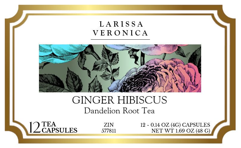 Ginger Hibiscus Dandelion Root Tea (Single Serve K-Cup Pods) (12 pods, ZIN: 577811) - 2 Pack