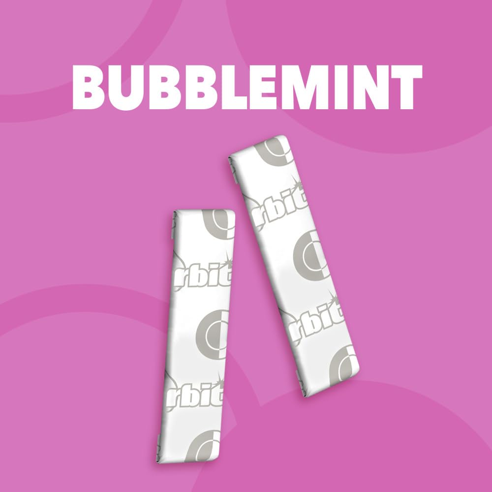 ORBIT Gum Bubblemint, Individually Wrapped Chewing Gum Sugar Free, 3 Packs of 14 Pieces (42 Total Pieces)