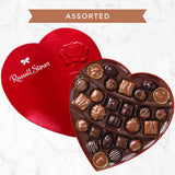 Russell Stover Valentine's Assorted Milk & Dark Chocolate Red Foil Heart Gift Box, 15.05 oz. (26 pieces)