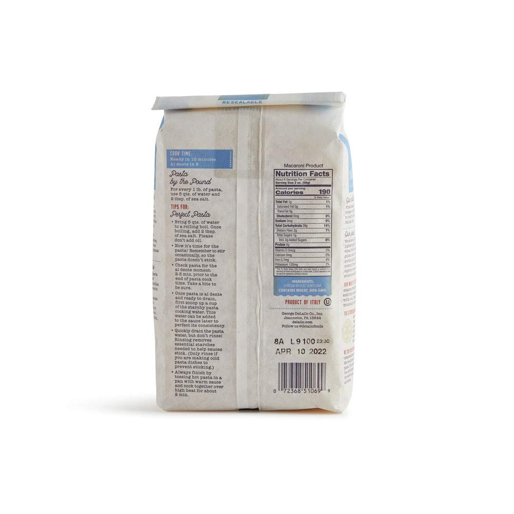 Delallo, Penne Rigate, 16 Ounce