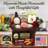 Gift Basket Village - Mothers Day Breakfast Gift Basket - Gourmet Mom Gift Set with Pancake Mix, Jam, Syrup, Snacks - Unique Birthday, Holiday, or Spa