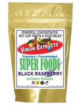 Virgin Extracts (TM) Premium Raw Freeze Dried Organic Black Raspberry Powder Extract Concentrate 16oz Pouch (5 X Stronger) Black Raspberry Powder