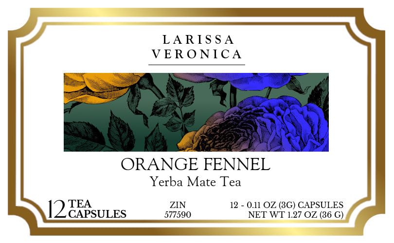 Orange Fennel Yerba Mate Tea (Single Serve K-Cup Pods) (12 pods, ZIN: 577590) - 3 Pack