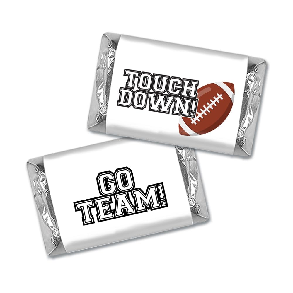 102 Pcs White Football Party Candy Favors Miniatures Chocolate - Touchdown