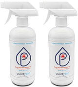 Purefypro Disinfectant Spray (16oz, 2pk) No Rinse. No Residue. Kills 99.9999% MRSA, Norovirus, Flu Virus, and Fungi, Drug Resistant Germs. Suitable