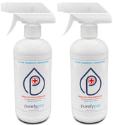 Purefypro Disinfectant Spray (16oz, 2pk) No Rinse. No Residue. Kills 99.9999% MRSA, Norovirus, Flu Virus, and Fungi, Drug Resistant Germs. Suitable