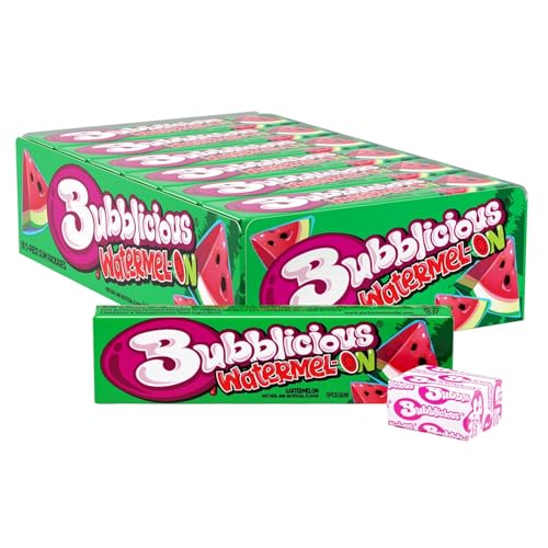 Bubblicious Watermelon Gum, 18 Packs of 5 Pieces (90 Total Pieces)