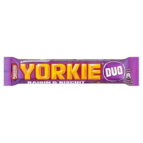 Yorkie Raisin & Biscuit DUO Chocolate Bar 66g (Pack of 6)