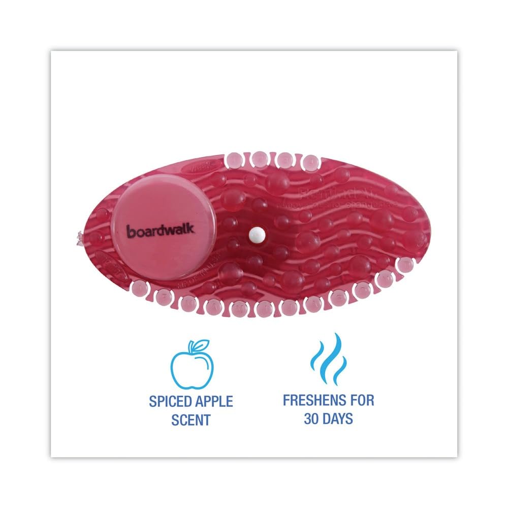 Boardwalk CURVESAP Curve Air Freshener, Spiced Apple, Red, 10/Box