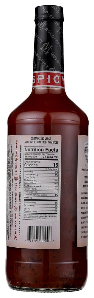 Charleston Mix, Cocktail Mix Bloody Mary Bold And Spicy, 32 Fl Oz - PACK OF 2
