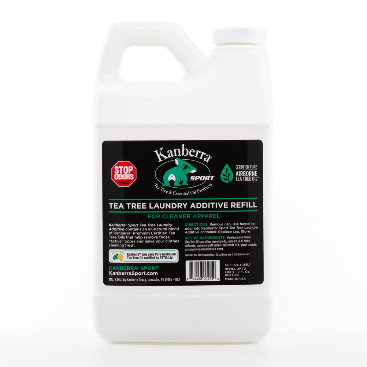 Kanberra Tea Tree Laundry Additive Refill, Plant-Based Odor Eliminator for Cleaner Apparel, 56 FL OZ