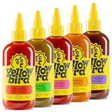 Yellowbird® Classic Hot Sauce Variety Set 9.8 oz Pantry Size (Mellow to Real Hot | 5 Flavors | Made in Texas)