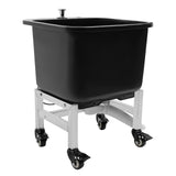 Freestanding Floor Mop Sink with Wheels, Commercial Plastic Mop Basin for Restaurant, RV, Garage, Balcony, Bathroom