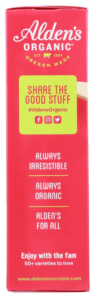 Aldens Organic Strawberry Yogurt Bar, 2.5 Fluid Ounce - 4 count per pack -- 12 packs per case.