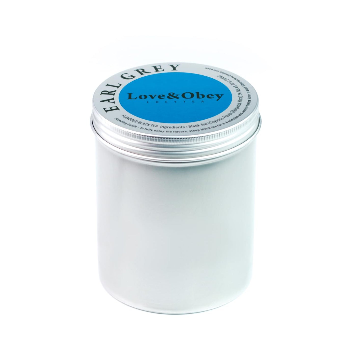 LOEYTEA Loose Leaf Earl Grey Tea, 7.0 oz Tin - Ceylon Black Tea with Natural Bergamot Flavor