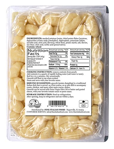 Mantova Potato Gnocchi, 6.6 Pound (Pack of 6)