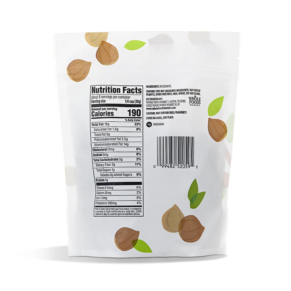365 by Whole Foods Market, Hazelnuts, 8 Ounce