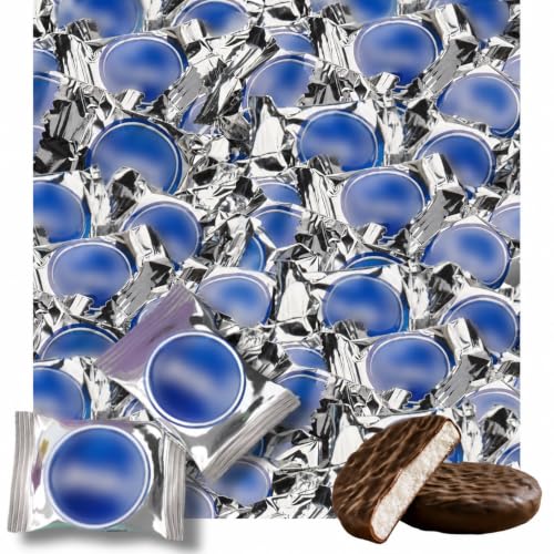 Yorkers Peppermint Patties Dark Chocolate Mint Candy, Bulk Chocolate Cool Mint Candy Pack Individually Wrapped 2lb (60 Pieces) - Perfect for Parties