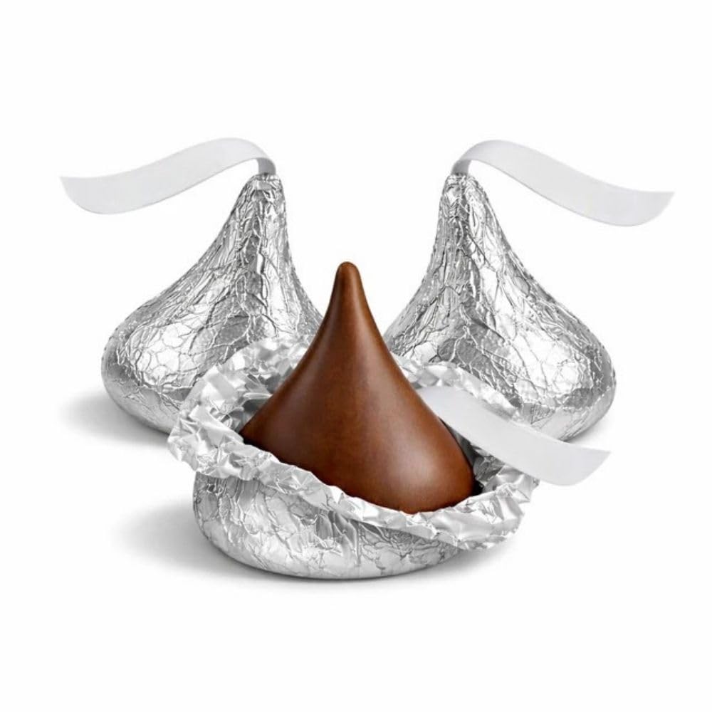 Silver Foil Milk Chocolate Candy Pieces Bulk Bag - 5 lb (Approx. 500 pieces)