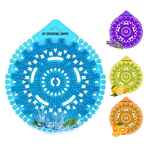 Urinal Screen Deodorizer 48 Pack 12x of Each Scent - Urinal Pads for Mens Room in 4 Fresh Scents - Long-Lasting Urinal Deodorizers - For Commercial