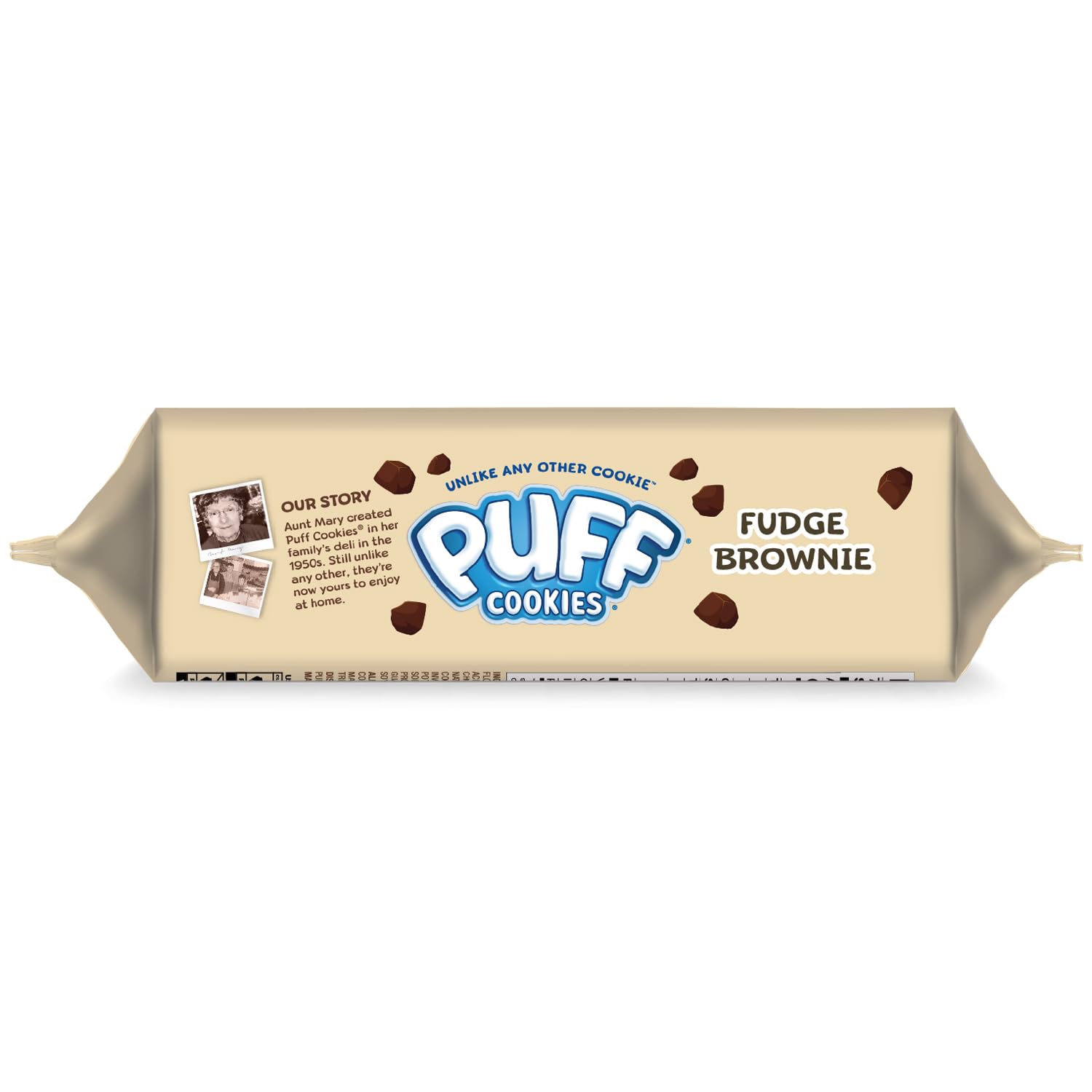 Puff Chocolate Chip Cookies, Ready-To-Eat Soft Baked Cookies, Loaded with Chocolate, 9 Oz Resealable Package, Unlike Any Other Cookie (Fudge Brownie)
