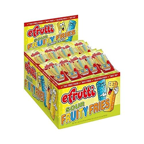 E-Frutti Sour Gummy Fries Gummy Candy 0.55 Ounce Packs (Pack 0f 48)