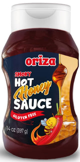 Oriza Smoky Hot Honey Sauce 14oz - Sweet Heat with Rich Smoky Flavor - Perfect for BBQ, Chicken, and Grilled Meats