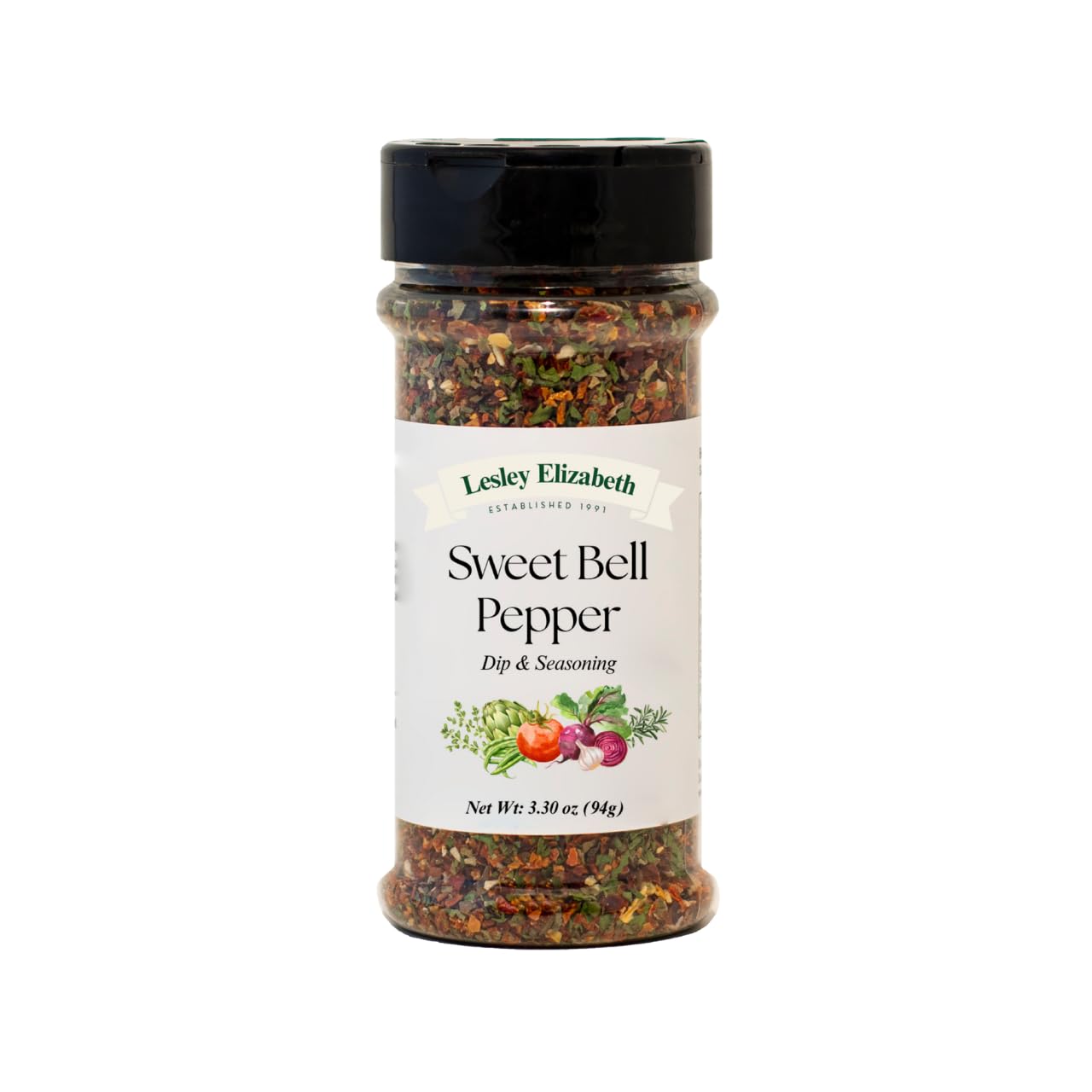 Lesley Elizabeth Sweet Bell Pepper Seasoning - All-Purpose Dip & Herb Blend | Gourmet Pepper Spice for Chicken, Roasted Vegetables, Dips & Cooking