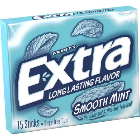 Extra Smooth Mint Sugarfree Gum, Single Pack (Pack of 12)