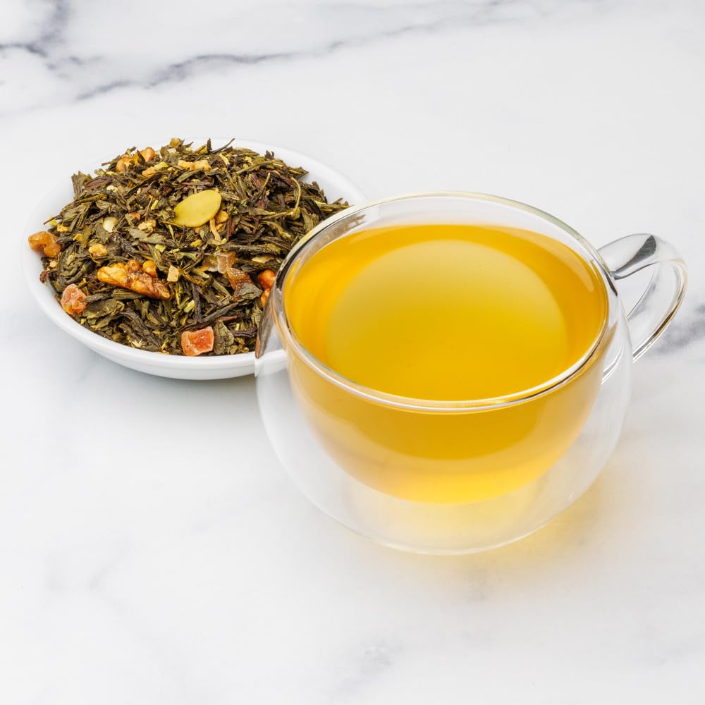Green Walnut Green Tea With Pineapple, Coconut, Almonds & Maple - Gourmet Loose Leaf Sencha Tea - 4 Oz. Pouch
