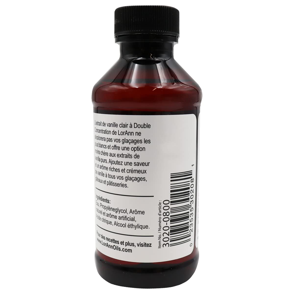 LorAnn Oils Double-Strength Clear Artificial Vanilla Extract, 4 Ounce
