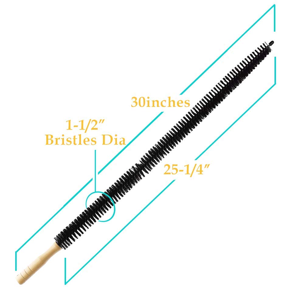 Dryer Cleaner Vent Brush - 30 Inch Long Flexible Dryer Vent Cleaner & Refrigerator Condenser Coil Brush Auger Clothes Lint Trap Remover