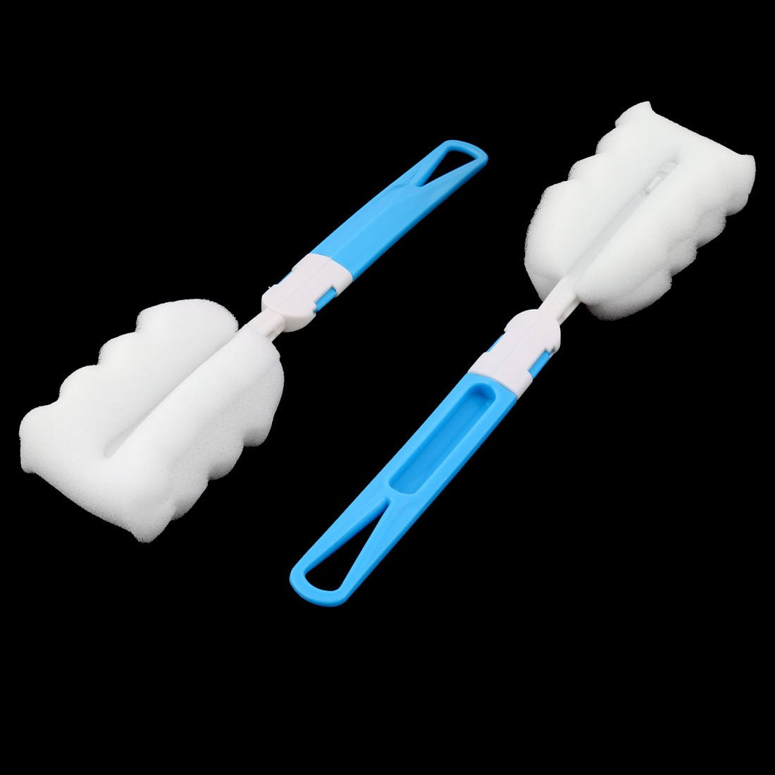 uxcell Sponge Head Detachable Bottle Tea Cup Glass Cleaning Brush Cleaner 5pcs Blue