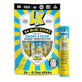 Lorissa's Kitchen Smoke Show Seasoned & Smoked Mini Beef Sticks - (Pack of 24) 0.5 oz Meat Sticks - Ready to Eat Protein Snacks - Free from Top 9