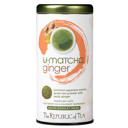 The Republic of Tea U-Matcha Ginger Tea, 1.5 Ounces / 20+ Cups, Matcha Tea Powder