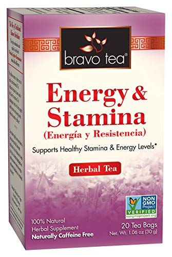 Bravo Tea Energy and Stamina Caffeine Free 20 Tea Bags